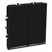 Выключатель двухклавишный с подсветкой без рамки Voltum S70 VLS020207