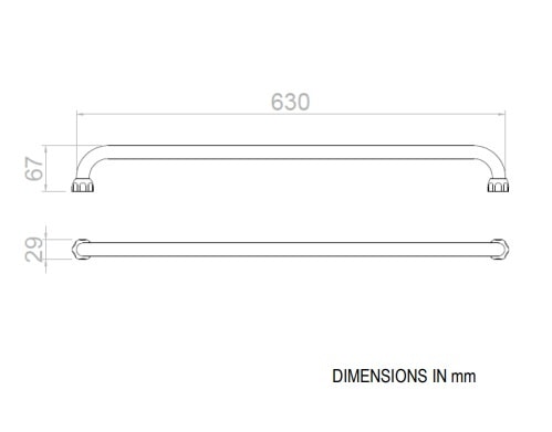 Полотенцедержатель Nofer Classic 09025.B глянецевый xром