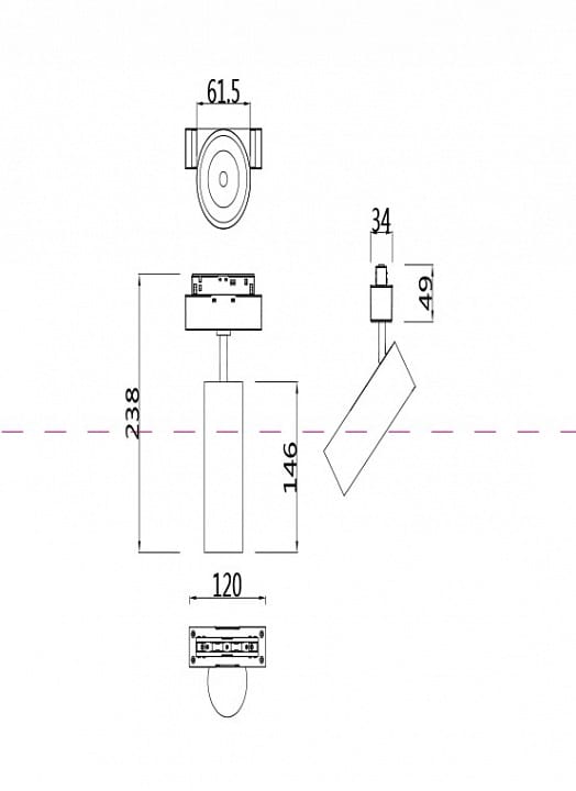 Светильник на штанге Maytoni Technical Фокус TR019-2-15W4K-B