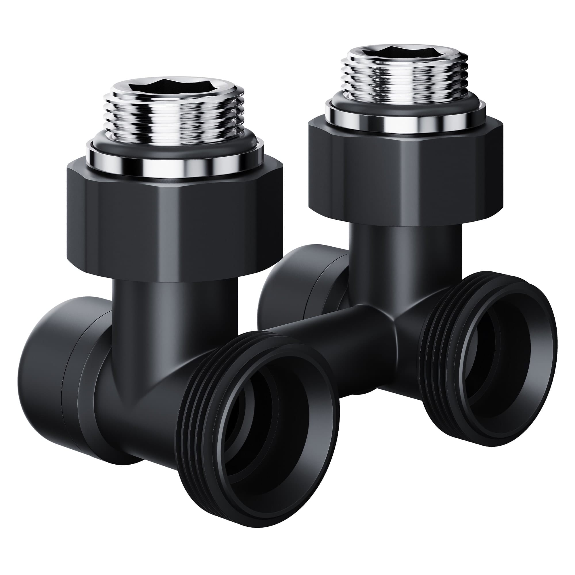Узел нижнего подключения Royal Thermo Design угловой 1/2"х3/4" EK (черный)