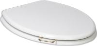 Крышка-сиденье для унитаза Boheme Puro 958-BR с микролифтом, белое петли бронза