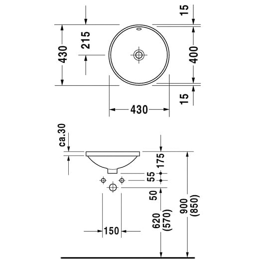 Раковина Duravit Architec 43 0468400000