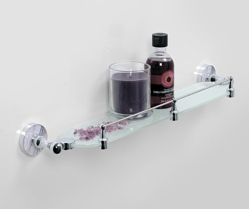 Полка стеклянная с бортиком WasserKRAFT Aland K-8544