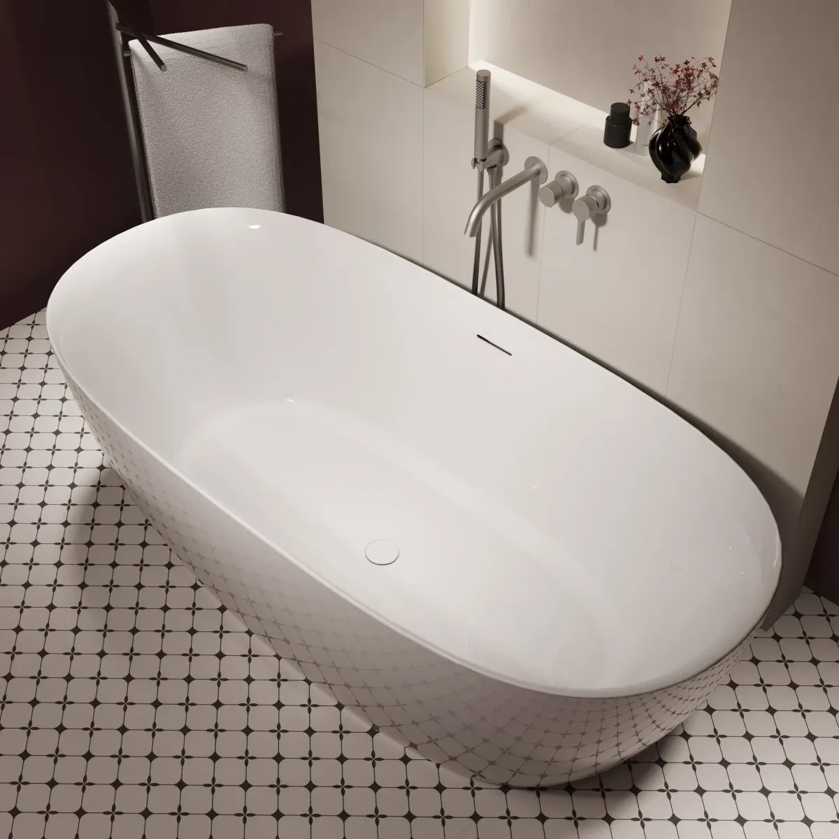 Акриловая ванна Vincea VBT-708-1700 170x80 см, отдельностоящая, белый