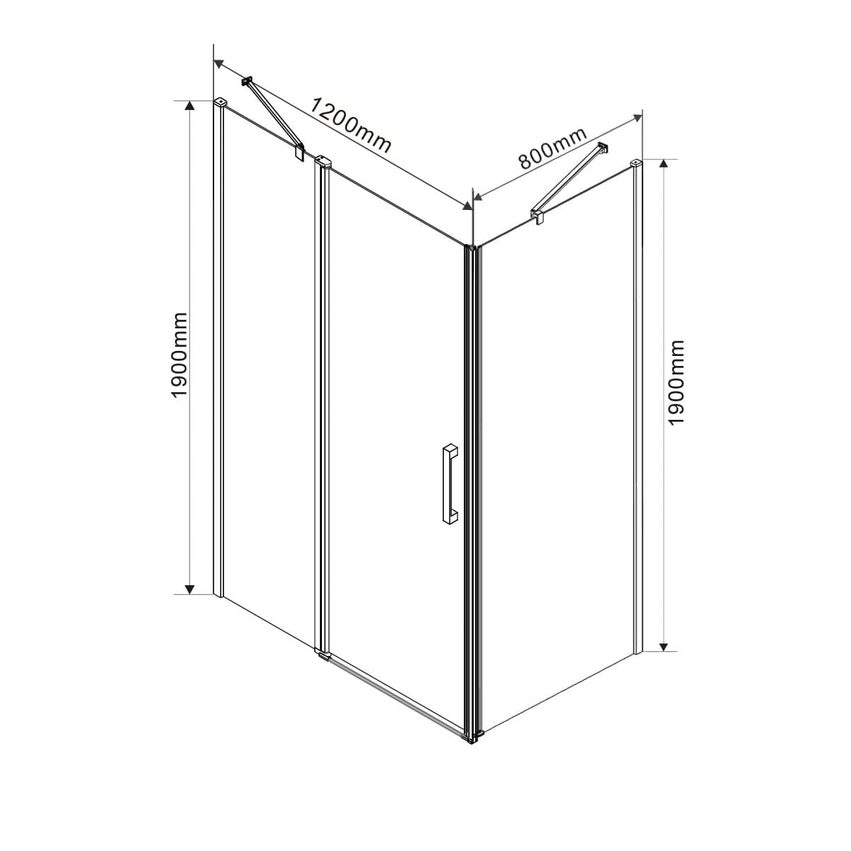 Душевой уголок Vincea Orta VSR-1O8012CL