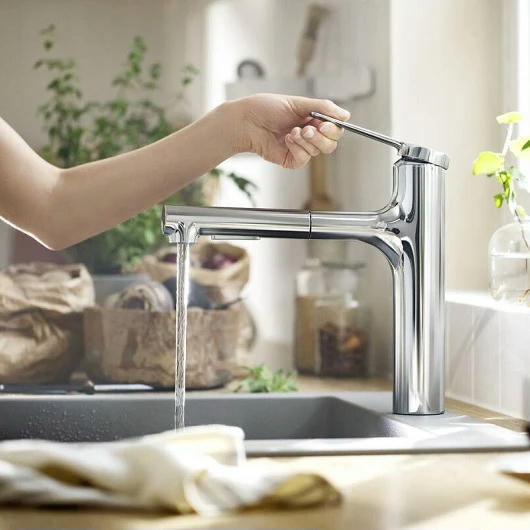 Смеситель для кухни hansgrohe Zesis M33 74801000 с вытяжным душем