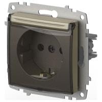 Розетка с заземлением с крышкой, без рамки Elbi Eleсtriс Zena Vega 609-011400-218