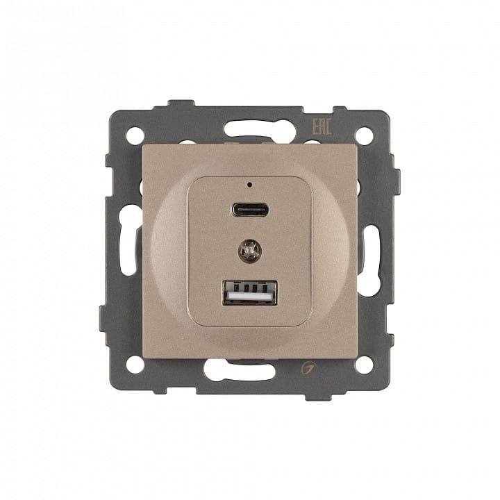 Механизм розетки 2хUSB type A и C Arlight SCT 049841