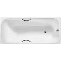 Ванна чугунная Wotte Start 1600x750UR 160x75 см, с отверстиями под ручки, белый