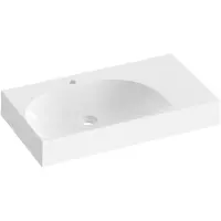 Раковина Ravak Lite XJXP1280001 80x45 см R, накладная, подвесная, белый