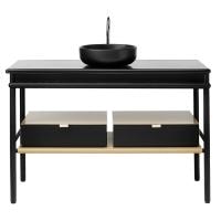 Тумба с раковиной Burgbad Mya 120 SFKH120 F3192 C0038*1 черный дуб/черный