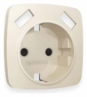 Накладка для розетки с заземлением и со шторками и 2хUSB type A Ambrella Volt OMEGA OP3290