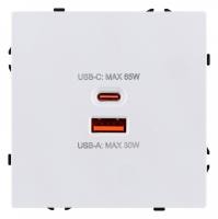 Розетка 2хUSB type A и C без рамки Kollinger Eclipse EC-024WG