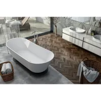 Ванна из литьевого мрамора Kolpa-San Atys Duo FS 622760 174x70 см, отдельностоящая, белый матовый