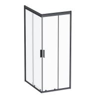Душевой уголок AM.PM Gem W90G-404-100280-BT стекло прозрачное профиль черный матовый