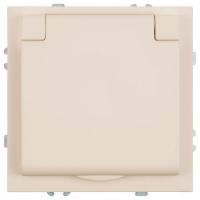 Розетка с заземлением и со шторкой, с крышкой Stekker Эмили 49907