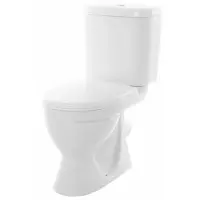 Унитаз-компакт Sanita Стандарт комфорт WC.CC/Standart/2-DM/WHT.G/S1 косой выпуск, с сиденьем микролифт дюропласт, белый