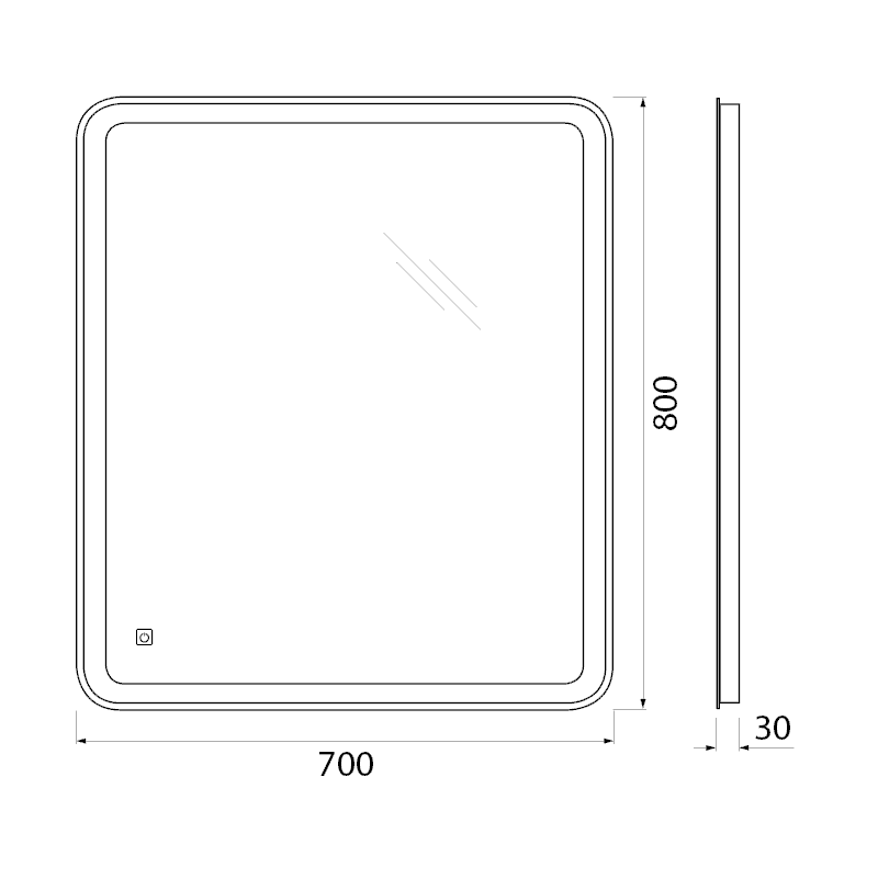 Зеркало BelBagno SPC-MAR-700-800-LED-TCH