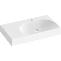 Раковина Ravak Lite XJXL1280001 80x45 см L, накладная, подвесная, белый