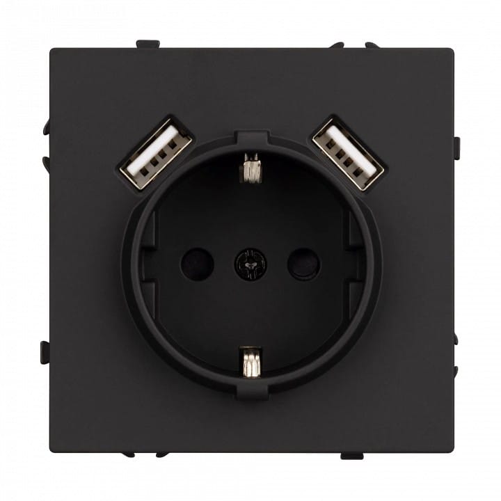 Розетка с заземлением и 2хUSB type A, без рамки Arlight SCT 054289