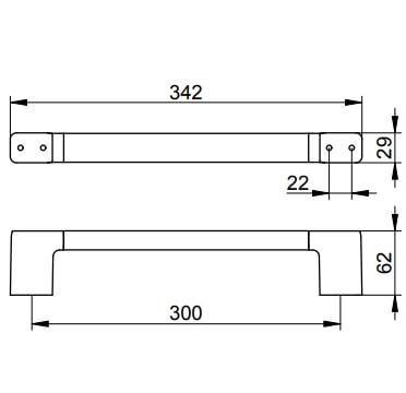 Поручень Keuco Moll 12707210000 нержавеющая сталь