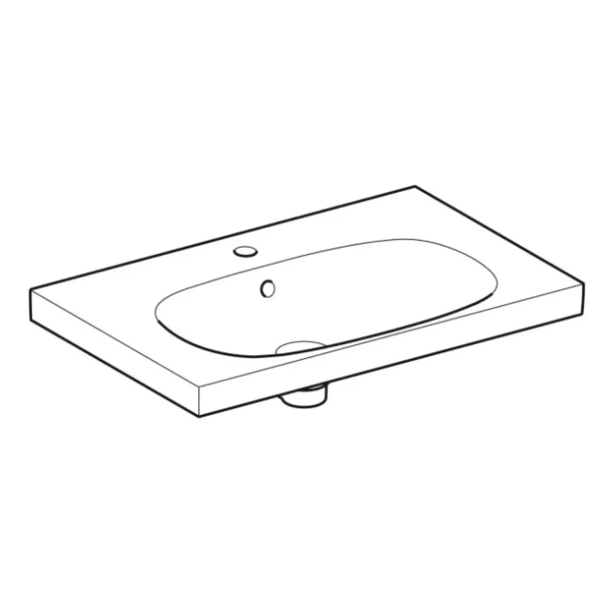 Раковина 75x48,2 см Geberit Acanto 500.622.01.2