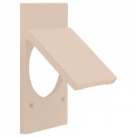 Накладка для розетки с заземлением и со шторками с крышкой MEITON  AM04P