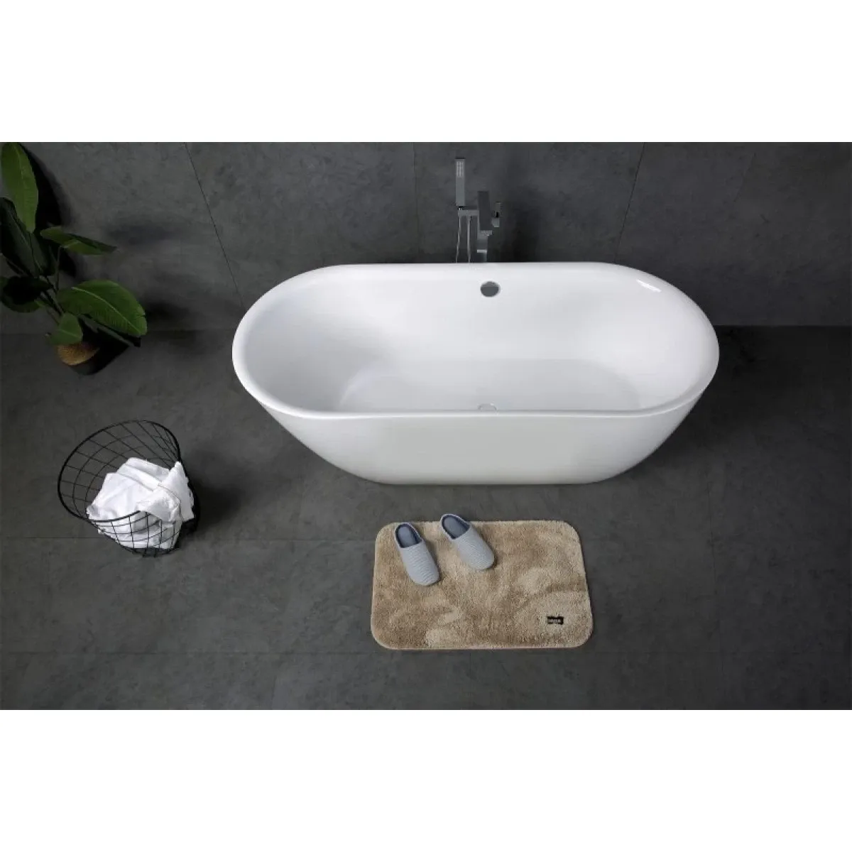 Акриловая ванна BelBagno BB203-1800-830 180x82 см, отдельностоящая, белый