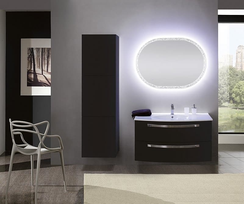 Тумба под раковину Cezares Comfort 100 42194 черная глянцевая