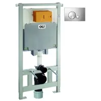 Инсталляция для унитаза OLI 80 Globe 300572mGB00 с кнопкой смыва, хром