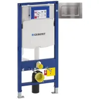Инсталляция для унитаза Geberit Duofix Sigma 30 111.300.00.5 + 111.815.00.1 + 115.893.KX.1 с кнопкой смыва, матовый хром/хром/матовый хром