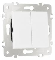 Выключатель двухклавишный без рамки Arte Milano 203 203.30-2.white