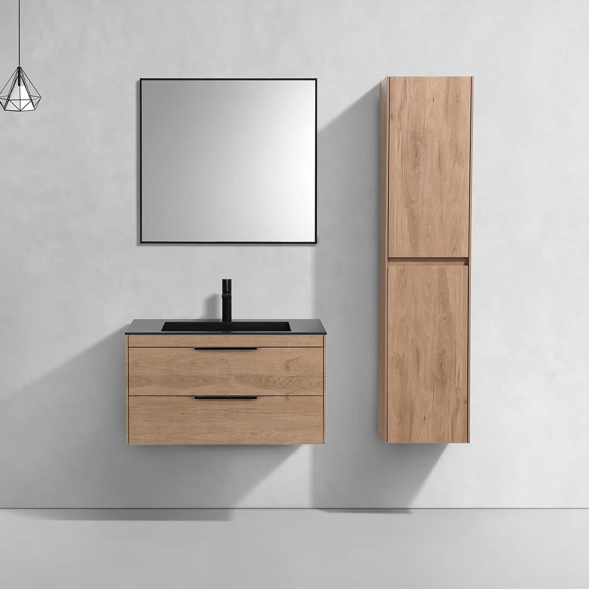 Тумба под раковину Vincea Chiara 2D 80 см VMC-2C2800NO светлое дерево