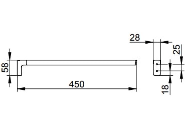 Полотенцедержатель Keuco Moll 12720250000 шлифованная латунь