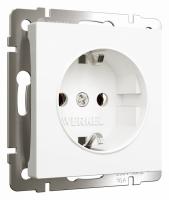 Розетка с заземлением без рамки Werkel белый матовый W1171061