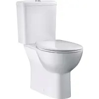 Унитаз-компакт Grohe Bau Ceramic 39349000 + 39436000 + 39493000 безободковый, с сиденьем микролифт, альпийский белый