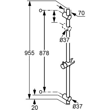 Душевая штанга Kludi A-Qa 6564105-00
