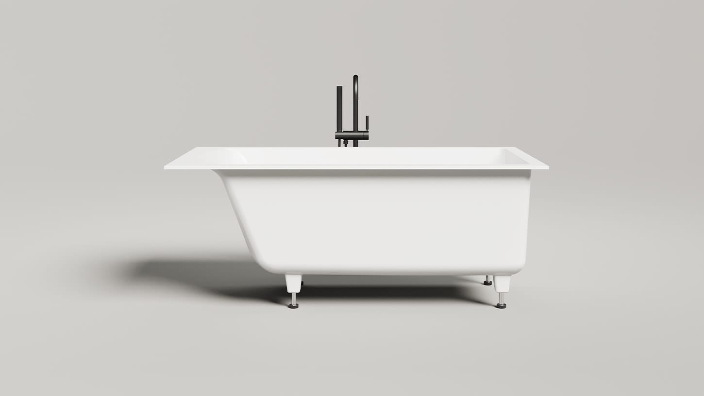 Ванна из литьевого мрамора Salini Cascata 150x70 105022M белая матовая