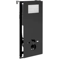 Инсталляция для унитаза WasserKRAFT Abens 20 20TLT.010.ME.BL.WM04 с кнопкой смыва, белый матовый