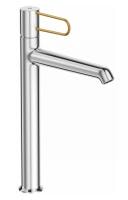 Смеситель для раковины Jacob Delafon Odeon Rive Gauche E21030-GLD-CP хром ручка золото