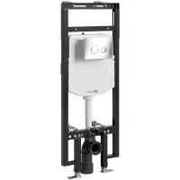 Инсталляция для унитаза WasserKRAFT Dinkel 58 58TLT.010.ME.CH01 с кнопкой смыва, хром