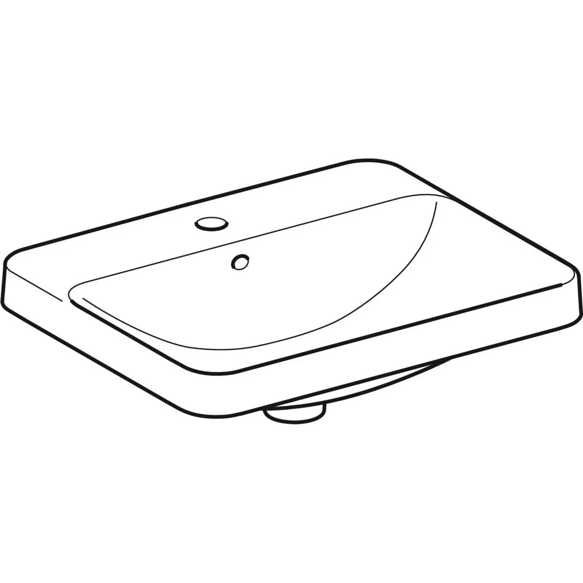 Раковина 55x45 см Geberit VariForm 500.740.01.2