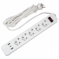 Сетевой фильтр Uniel S-GSR5-3 U2C1 WHITE/GREY UL-00012109