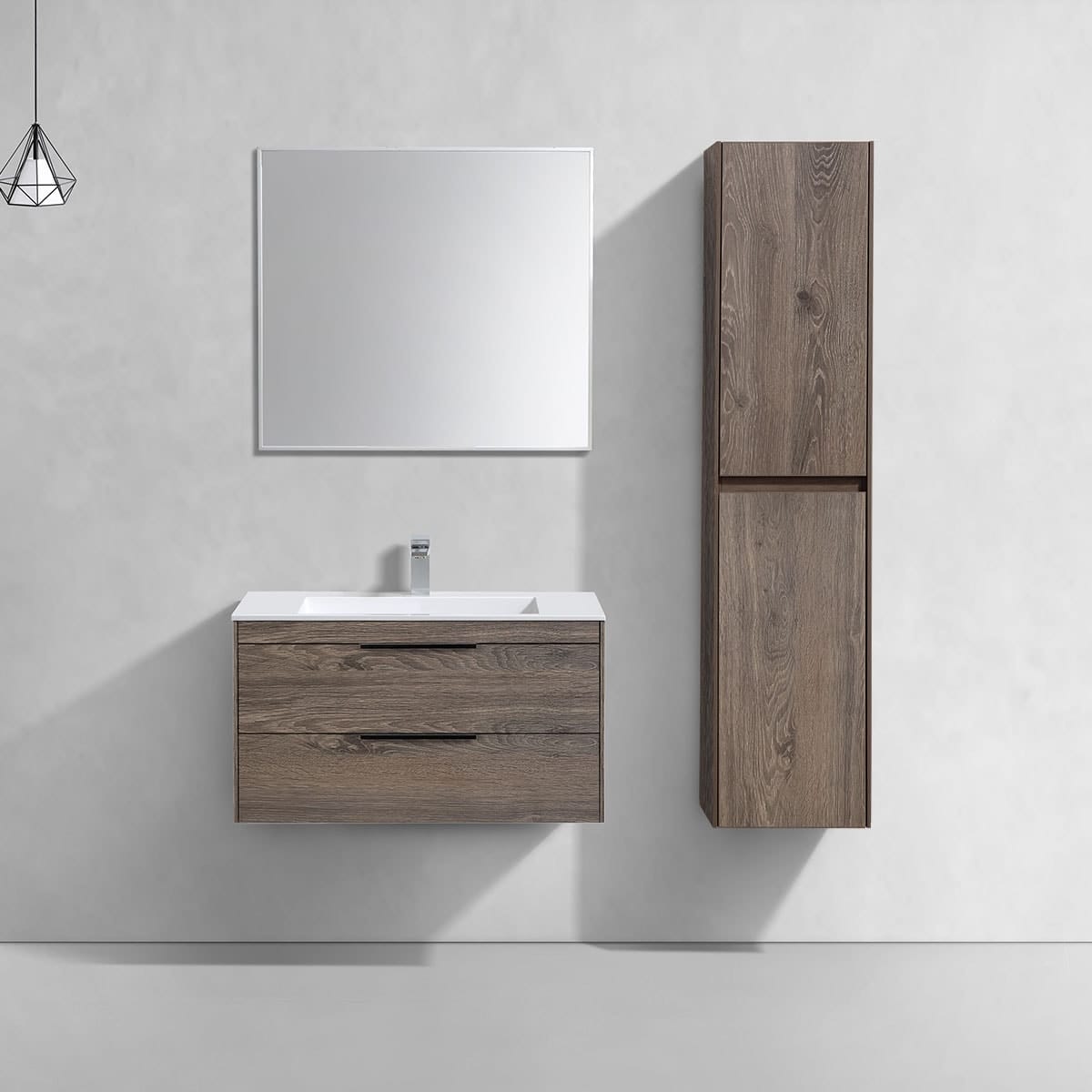 Тумба под раковину Vincea Chiara 2D 80 см VMC-2C2800RO темное дерево