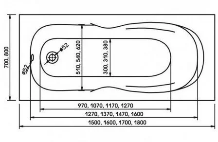 Акриловая ванна Relisan Neonika 150х70 Гл000000963 белый