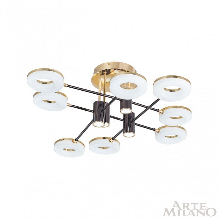 Потолочная люстра Arte Milano Ferrara-71399 271399/8 BK/GD