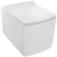 Унитаз подвесной Jaquar Kubix KUS-WHT-35953BIUFSM безободковый, с сиденьем микролифт, белый