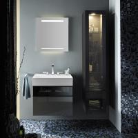 Тумба с раковиной Burgbad Yumo 66 SFKL067 F3194 C0001*1 серая глянцевая