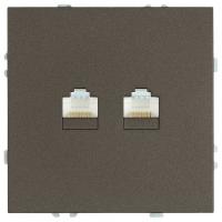 Розетка двойная Ethernet RJ-45 без рамки Stekker Эмили 49926