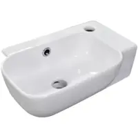 Раковина CeramaLux 78580L 40x25 см L, рукомойник, белый